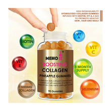 Load image into Gallery viewer, Meno® Boosting Collagen Natural Pineapple 90 Gummies - upto 3 month supply