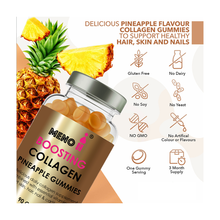 Load image into Gallery viewer, Meno® Boosting Collagen Natural Pineapple 90 Gummies - upto 3 month supply