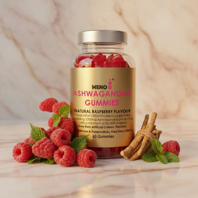 Meno ashwagandha gummies - menopause stress relief and mood balance supplement