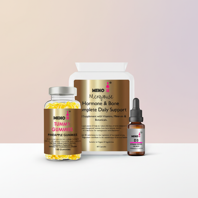 Meno starter wellness kit - menopause essentials bundle with hormone balance probiotics vitamin D3